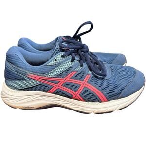 ASICS Women's Gel-Contend 6 Running Shoes Blue Pink 1012A571 Size 7.5